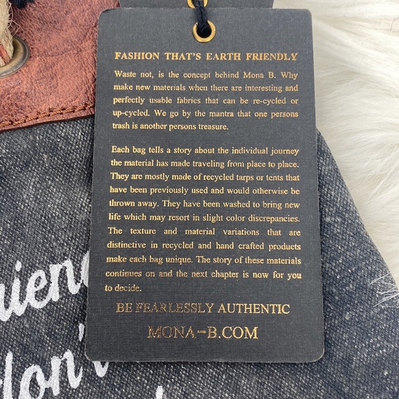 Mona B. Recycled Canvas Wine Bag Friends Don't Let Friends Wine - Picture 8 of 9